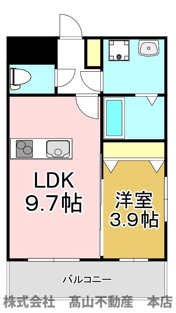 レジェンド桜十番館(1LDK/1階)の間取り写真