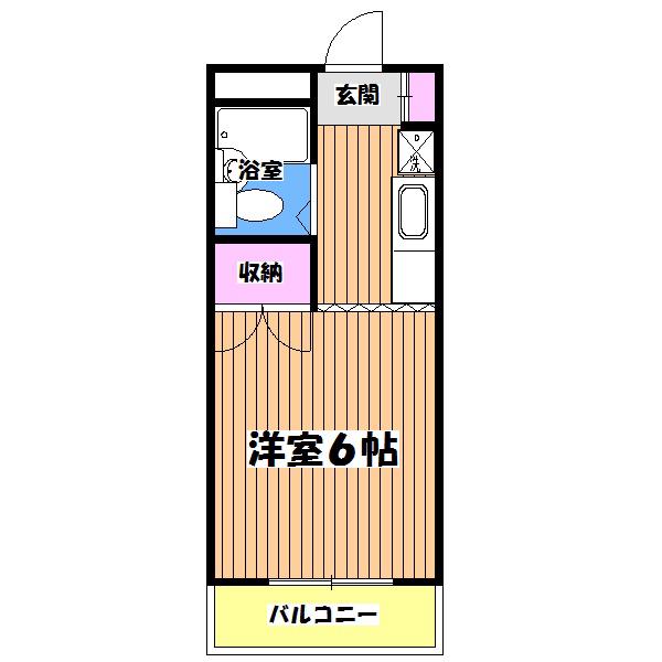 グリーンハイム フミ(1K/1階)の間取り写真