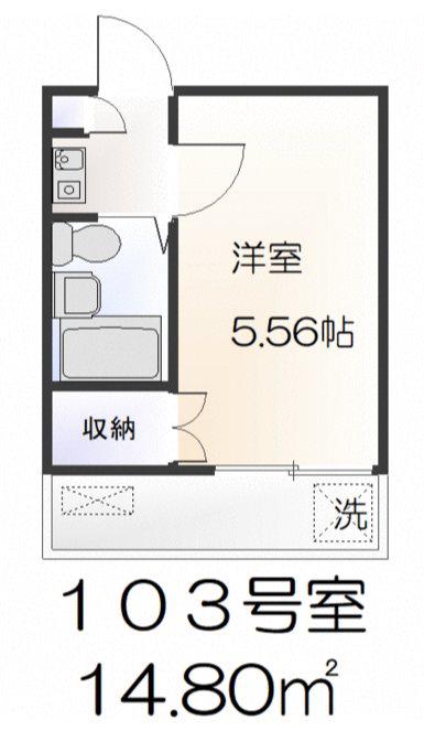 アーバンハイム(1K/1階)の間取り写真