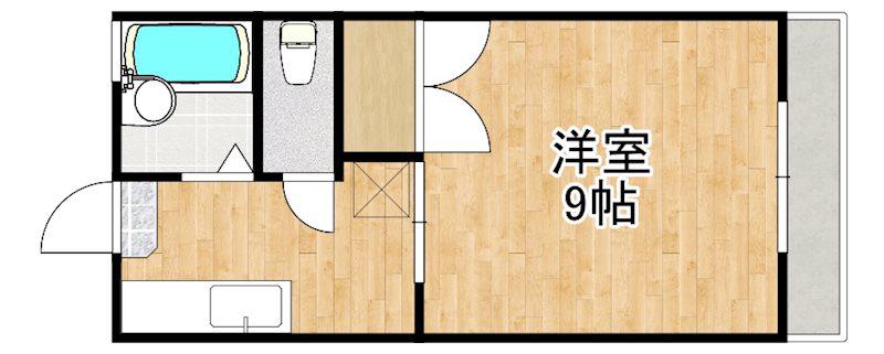 ホワイトハウス(1K/3階)の間取り写真