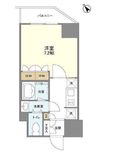 KURAMAE214(1K/7階)の間取り写真