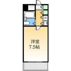 サンライズ千代崎(1K/3階)の間取り写真