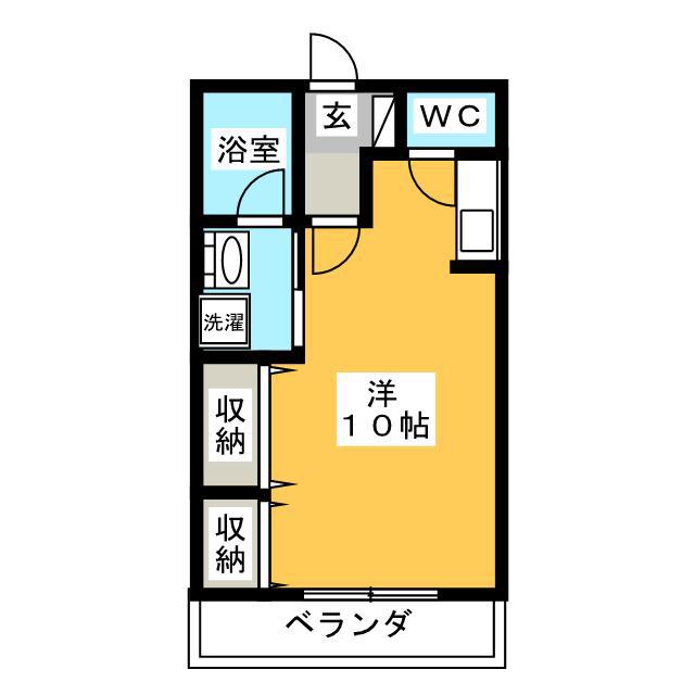 グランメールII番館(ワンルーム/2階)の間取り写真