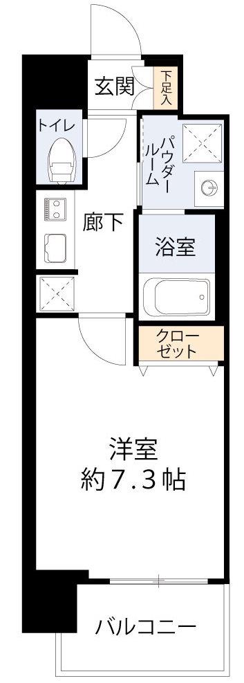 サムティ北梅田VESSEL(1K/9階)の間取り写真