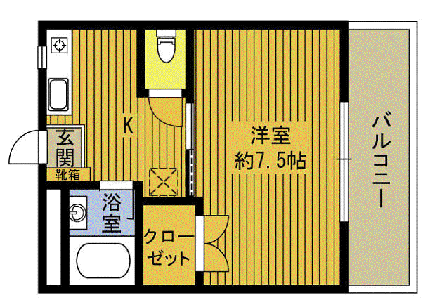 サニーパレス横田(1K/1階)の間取り写真