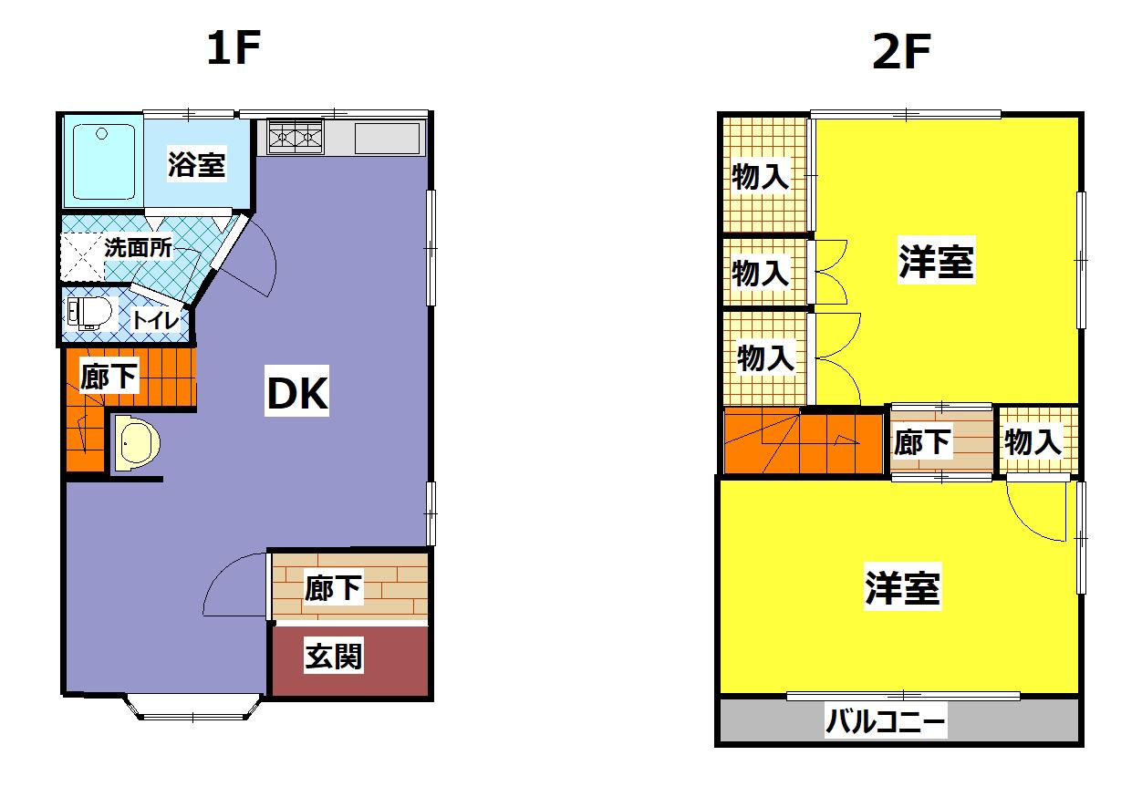 サクラハイツ5号(2LDK/1階)の間取り写真