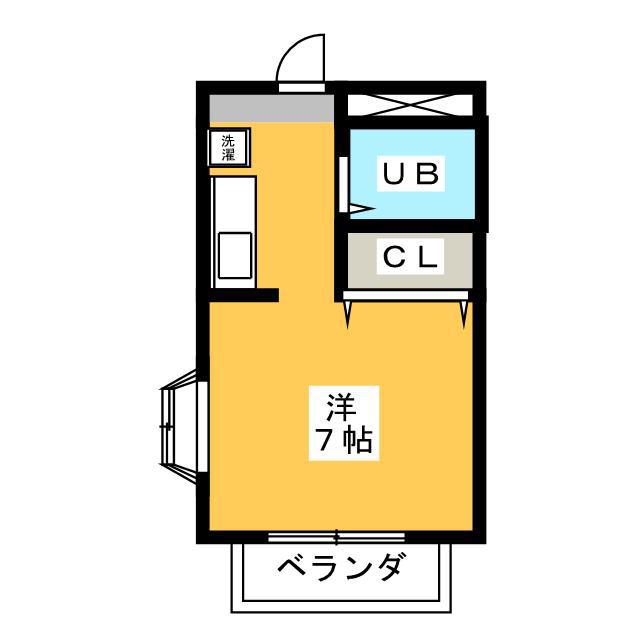 グランツ国立(ワンルーム/2階)の間取り写真
