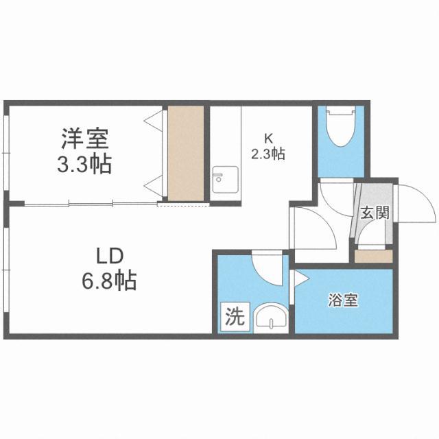 COMFORT OST9 コンフォートオスト9(1LDK/3階)の間取り写真