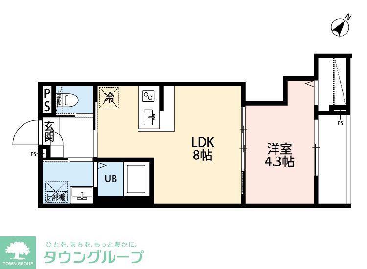 ROBOT HOME 西八王子(1LDK/3階)の間取り写真