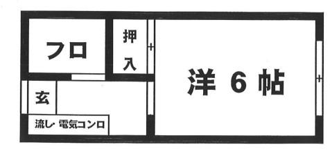 矢口第1ハイツ(1K/3階)の間取り写真