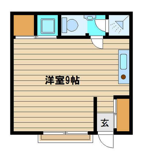 SFグリーンハウス(ワンルーム/1階)の間取り写真