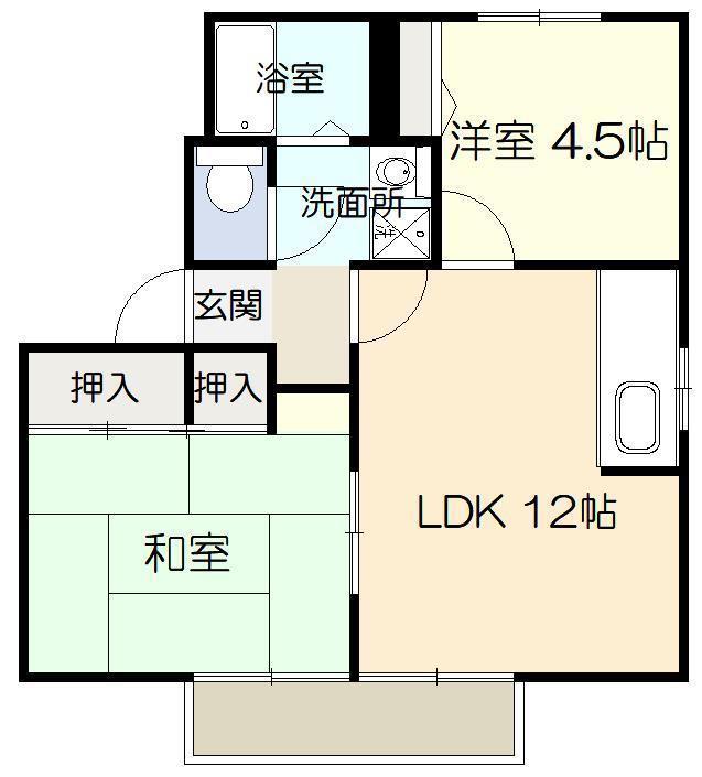 ゆぁーずMIII(2LDK/2階)の間取り写真
