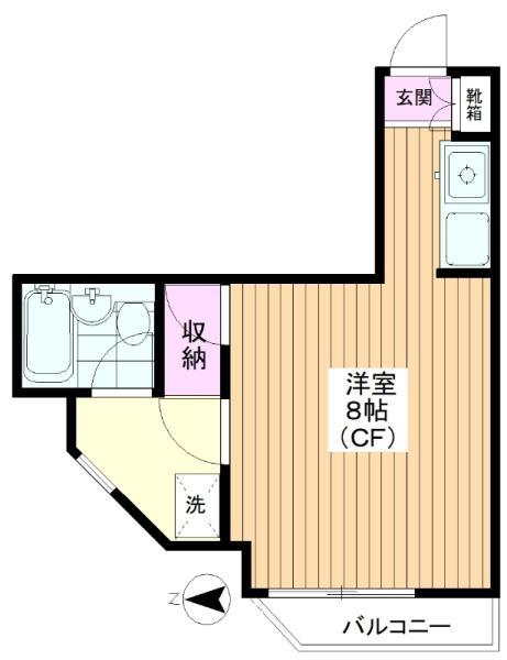 DRビル(ワンルーム/5階)の間取り写真