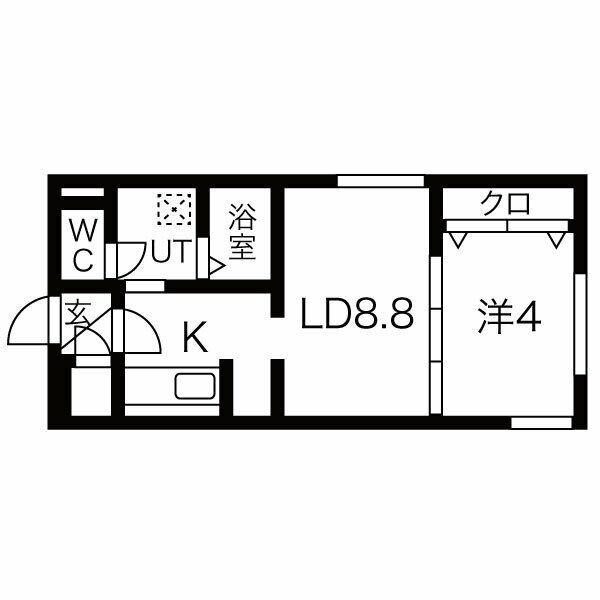 LICHTRARE東札幌(1LDK/3階)の間取り写真