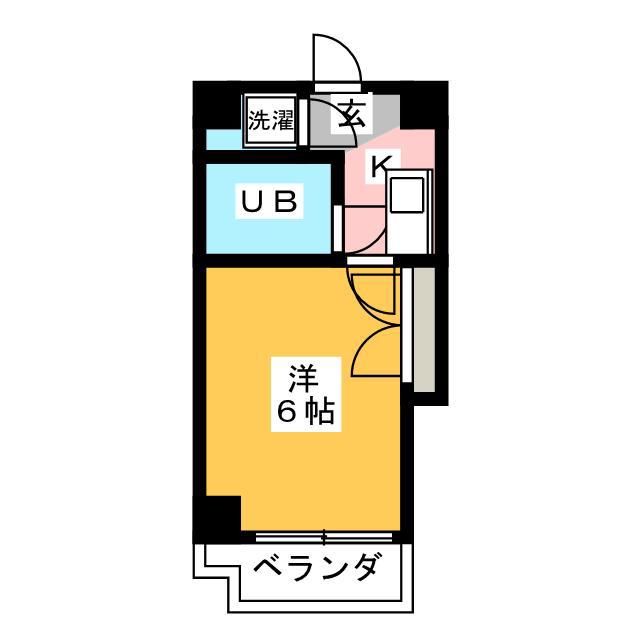 シャトーセーケー(1K/2階)の間取り写真
