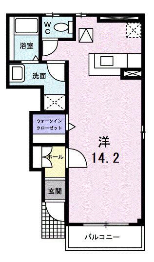 ファリアージュ(ワンルーム/1階)の間取り写真