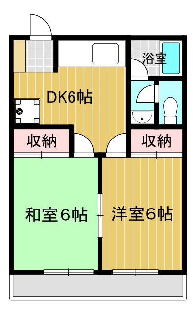 第2まことマンション(2DK/3階)の間取り写真