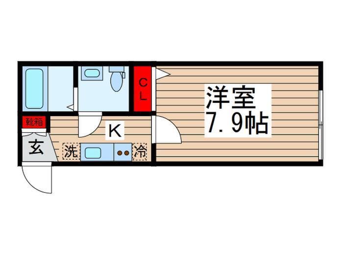 DI CUORE 北柏(1K/1階)の間取り写真