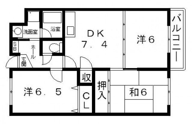 コンフォルト四季(3DK/2階)の間取り写真
