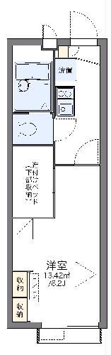 レオパレス武蔵野第3(1K/2階)の間取り写真