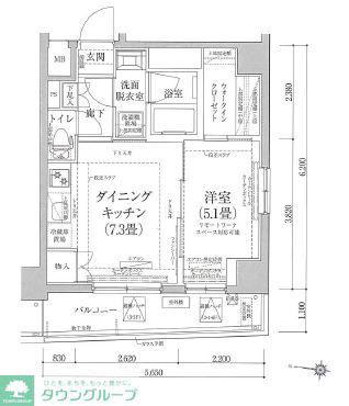ルフレ グランデ府中(1DK/4階)の間取り写真