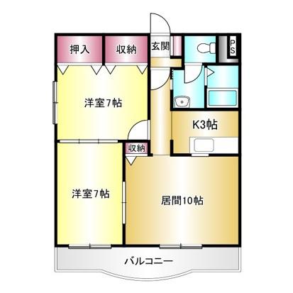 ブリッジ(2LDK/1階)の間取り写真
