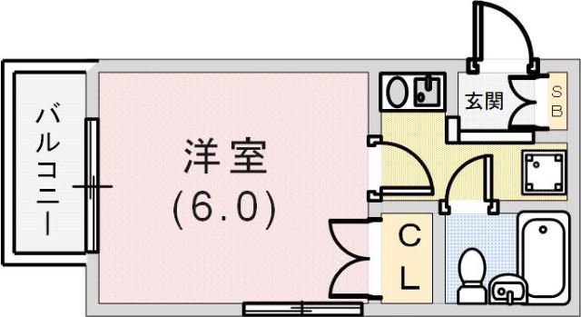 レディース10MIKO(1K/2階)の間取り写真