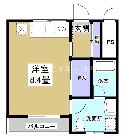 レイク東名V(ワンルーム/1階)の間取り写真