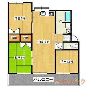 エクセル東丘(3LDK/1階)の間取り写真