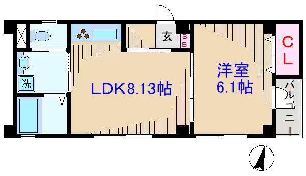 宮メゾン本駒込(1LDK/3階)の間取り写真