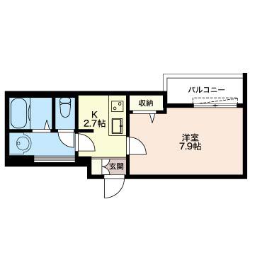 MGAハウス(1K/3階)の間取り写真