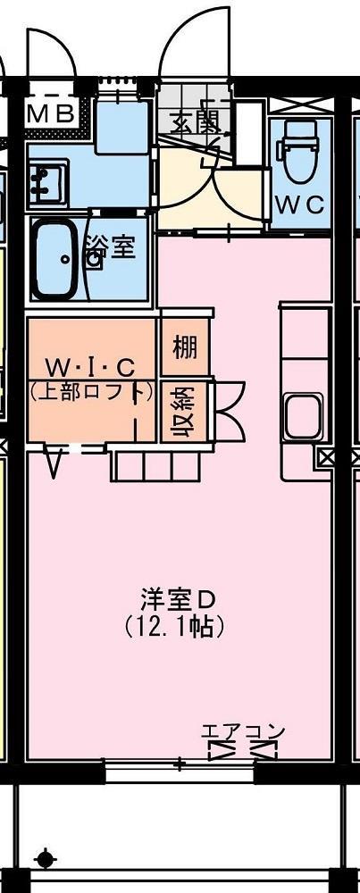 恒久南Tマンション(ワンルーム/2階)の間取り写真