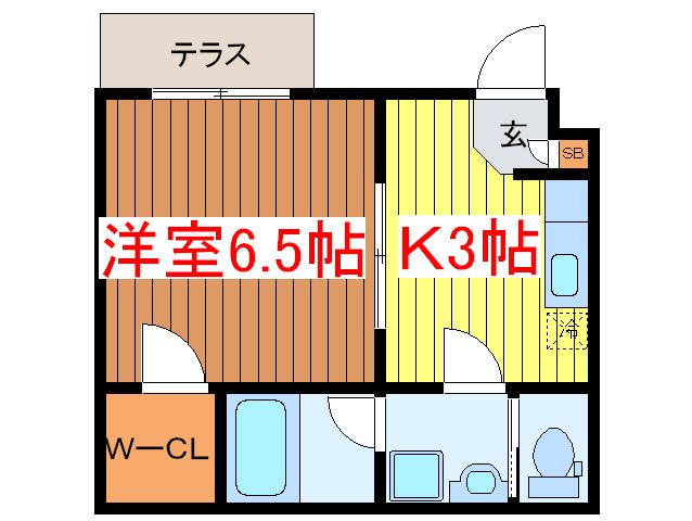 WHITE GOOSEV(1K/1階)の間取り写真