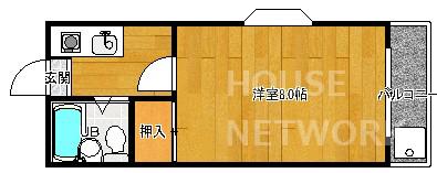 川口ビル(1K/3階)の間取り写真
