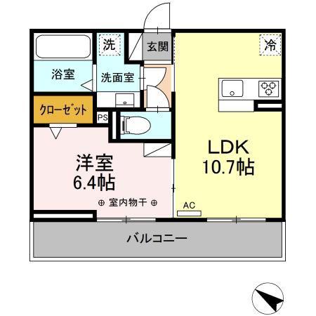 アンタレス(1LDK/3階)の間取り写真