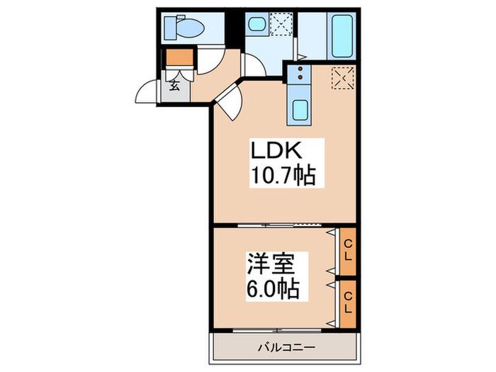 メモラ池袋(1LDK/1階)の間取り写真