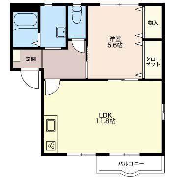 エスペランサ510(1LDK/2階)の間取り写真