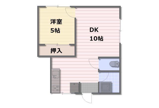 SO中井1棟(1LDK/2階)の間取り写真