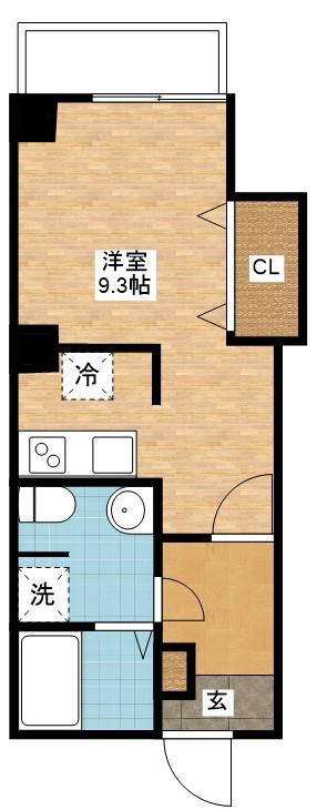 松田ビル(ワンルーム/3階)の間取り写真