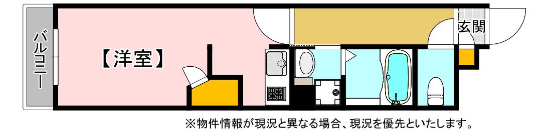 D.SIEL広島駅前(ワンルーム/1階)の間取り写真