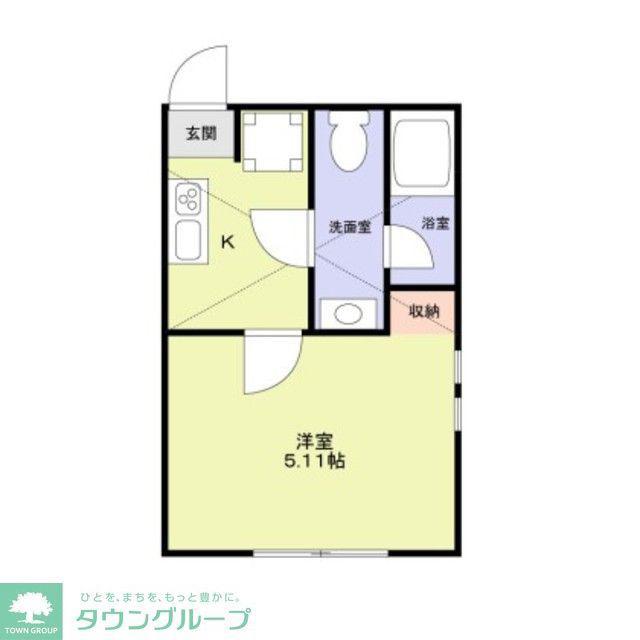 ビーコレクト富士見町2号棟(1K/2階)の間取り写真