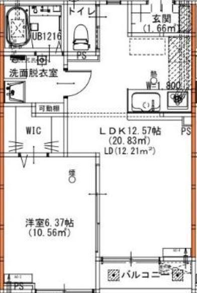 グランソフィア高萩B(1LDK/2階)の間取り写真