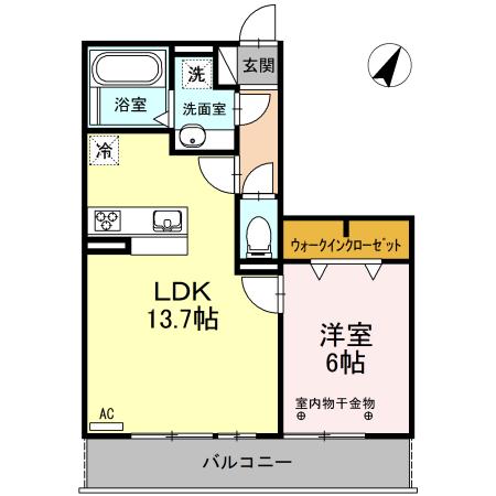 シエルコートV(1LDK/3階)の間取り写真
