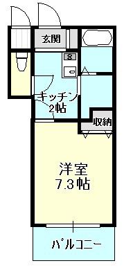 アバンウェル泉佐野(1K/6階)の間取り写真