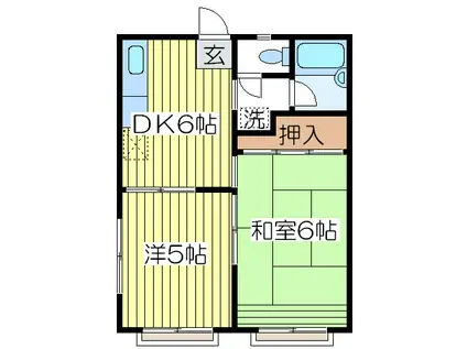メゾンN(2DK/2階)の間取り写真