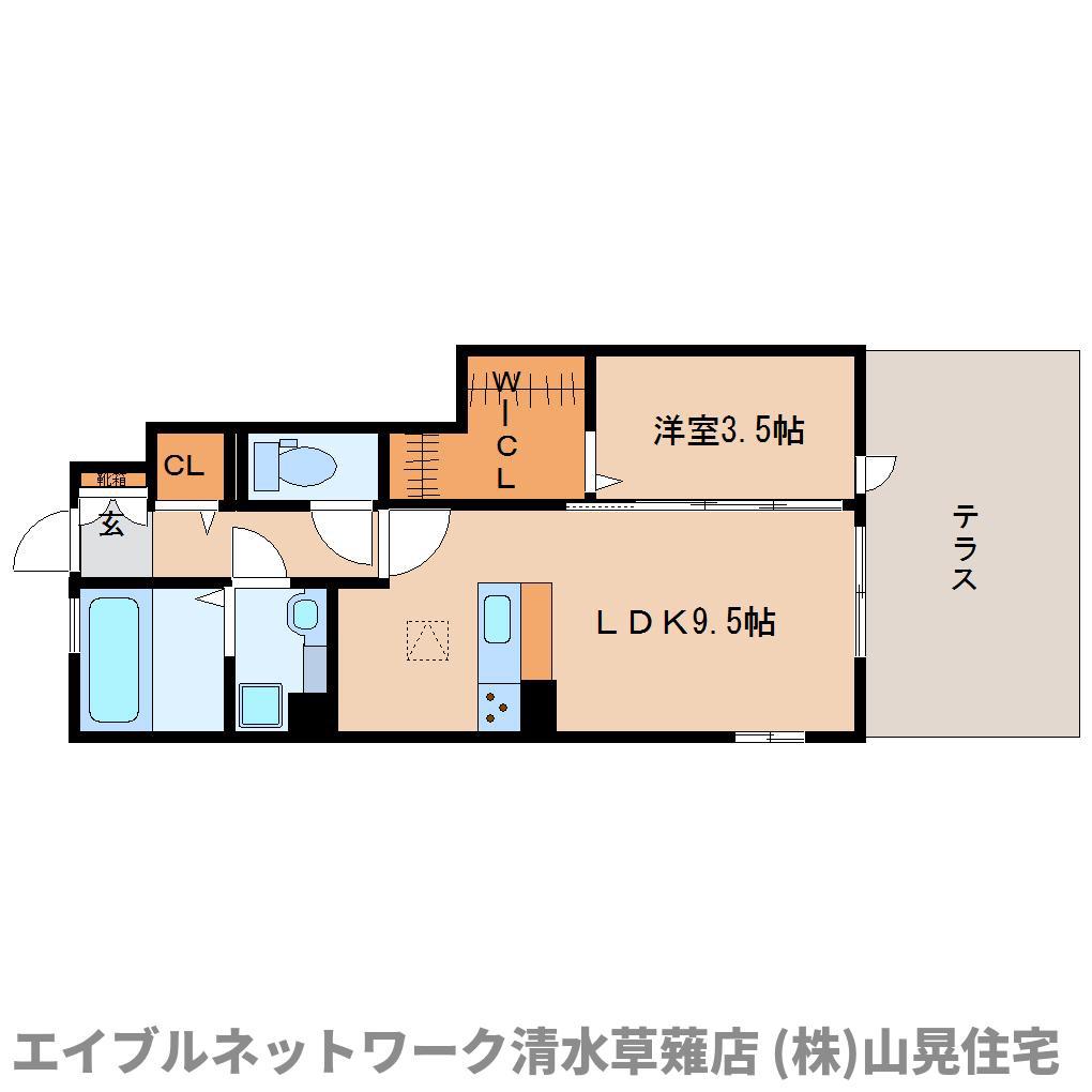 ペネトラーレ(1LDK/1階)の間取り写真
