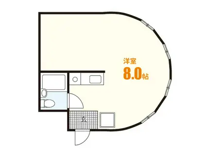 メゾン香川(ワンルーム/3階)の間取り写真