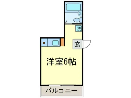 陣屋ハイツ(ワンルーム/4階)の間取り写真