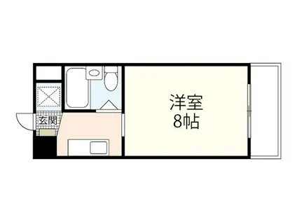 グレース幟町(1K/3階)の間取り写真