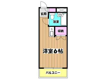 エトワール暁町(ワンルーム/4階)の間取り写真